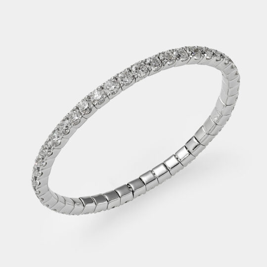 Bracciale Tennis Oro Bianco BR001 Bracelet White Gold Diamonds