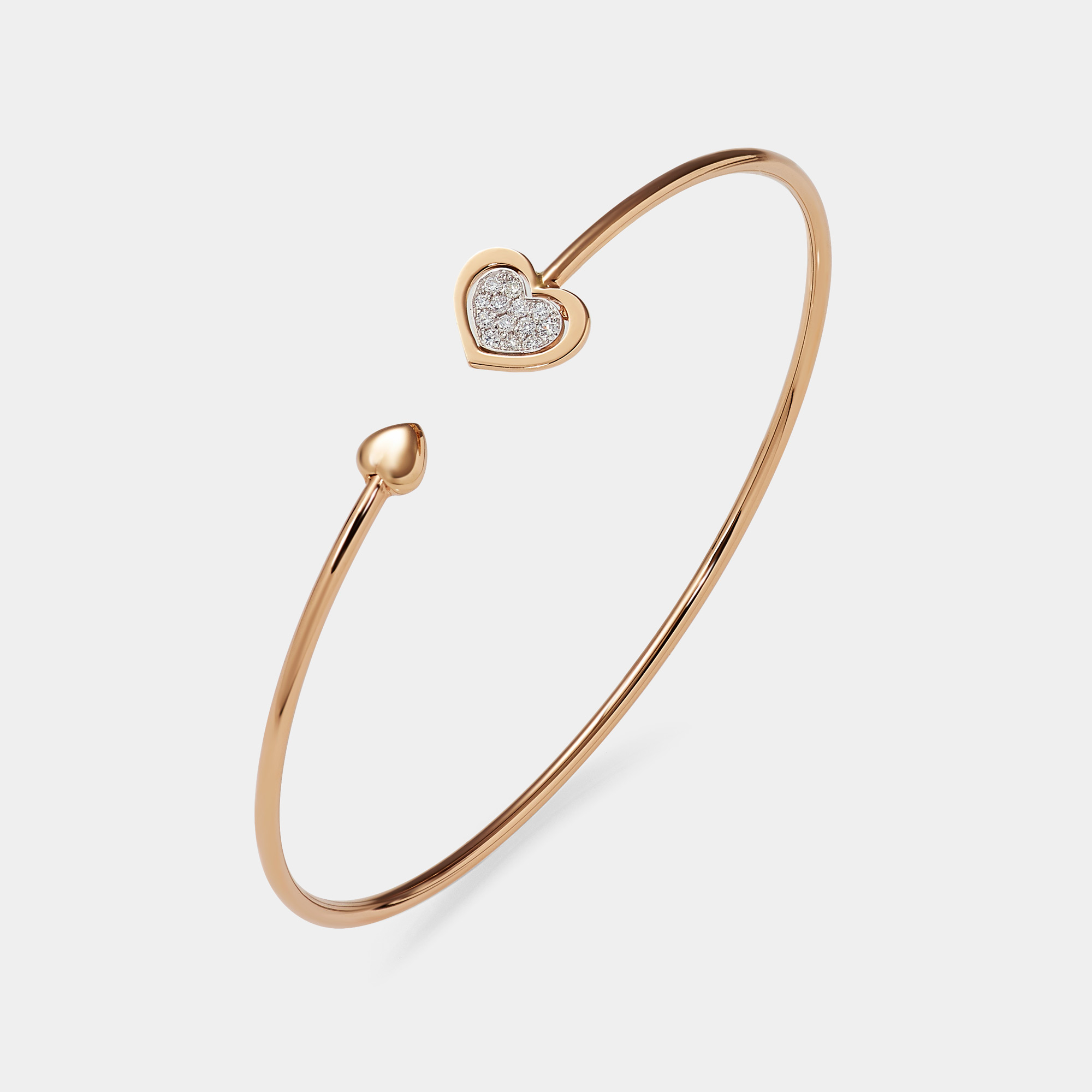 Bracciale Cuore Oro Rosa BR003