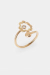 Anello Fiore Cuore Oro rosa Diamante - AN018