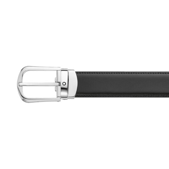 Cintura montblanc pelle marrone nero 114412
