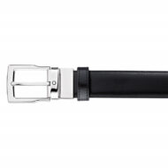 Cintura montblanc pelle nera marrone 128138