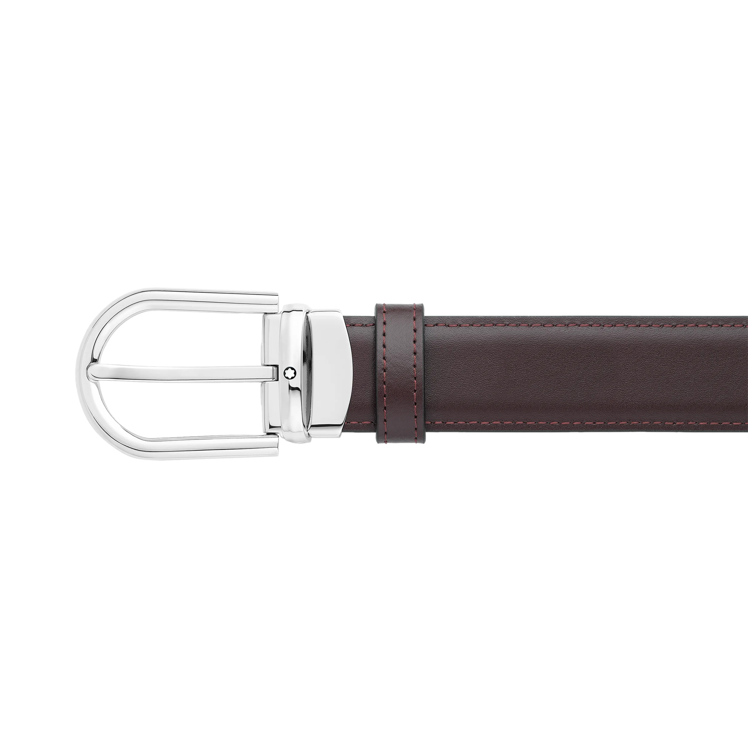 Pin Buckle Belt Black/Bordeaux Montblanc - 128755 - Rosso Gioielleria