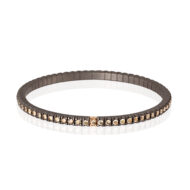 Bracciale tennis titanio diamanti brown uomo