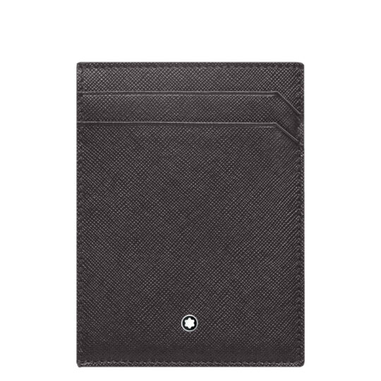 Porta carte di credito con portadocumento Montblanc pelle grigio 128595