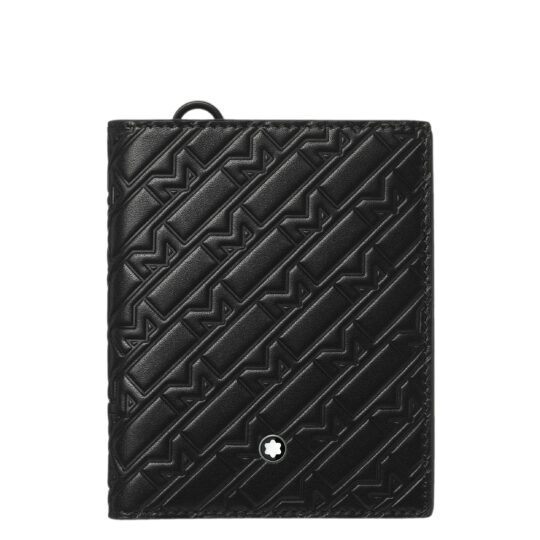 Portafoglio compatto montblanc pelle nera 130025