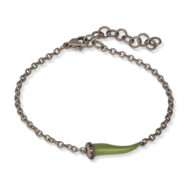 Mano Jewels Bracciale Titanio Corno verde militare diamanti neri CHBRT5BBRKSM