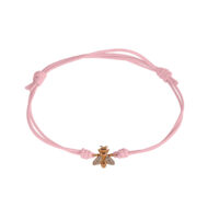 marco gerbella bracciale con cordoncino rosa